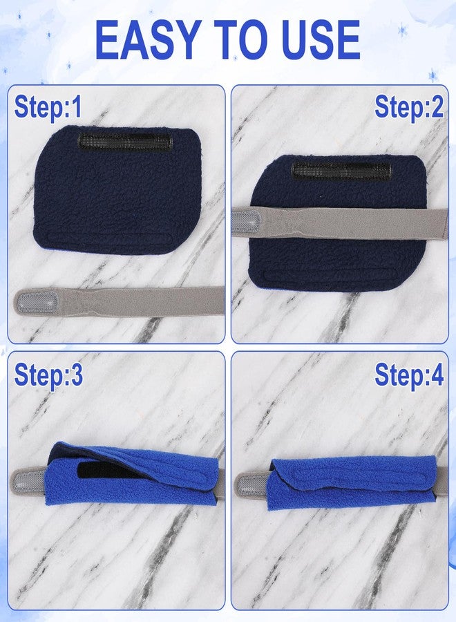 XIHIRCD 4pcs Headgear Strap Covers for CPAP, Soft Face Cushion Pads Reusable Mask Liners Reduce Indentation & Red Marks (Blue) - Image 4